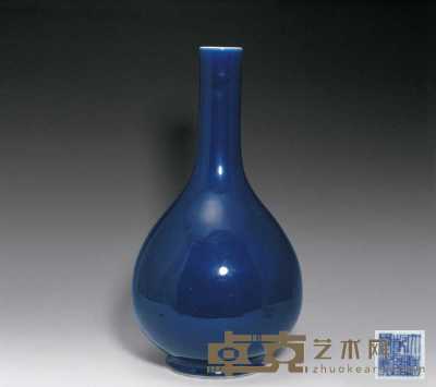 清乾隆 祭蓝胆瓶 高47cm